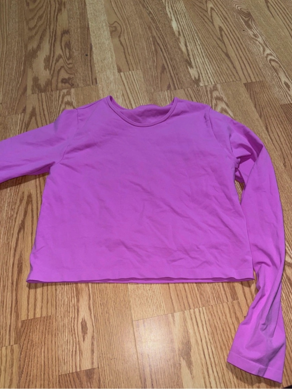 Fabletics Bright Pink Long-Sleeve Crewneck Top